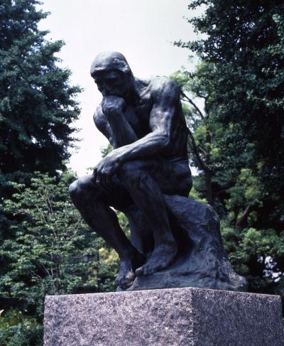 オーギュスト・ロダン《考える人（拡大作）》1881-82年（原型）、1902-03年（拡大）、1926年（鋳造）　ブロンズ　国立西洋美術館　松方コレクション