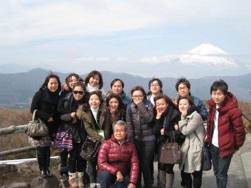 寒～いけど、富士山の美しい姿に感動！