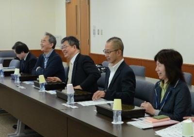 From Left, Prof. Maeyama, Prof. Morita, Executive Director Nakamura, Prof. Yoshida, Manager Takeuchi