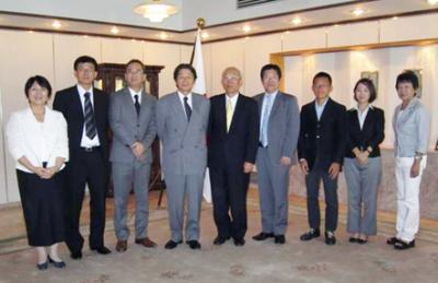 A courtesy visit to Japanese Embassy in Mongolia