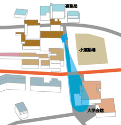ライブカメラの配置図