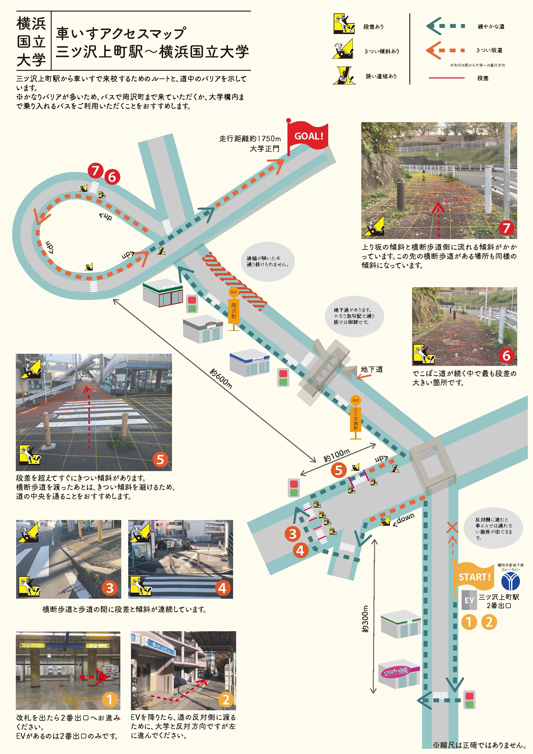 ＜三ッ沢上町駅から正門まで＞（PDF）