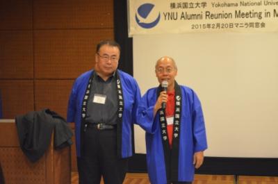 同窓会長FABRO VICENTE氏（右）、副同窓会長　小林敬幸氏