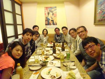 Center (left) Prof. Tashima, (right) Mr. Kawahara