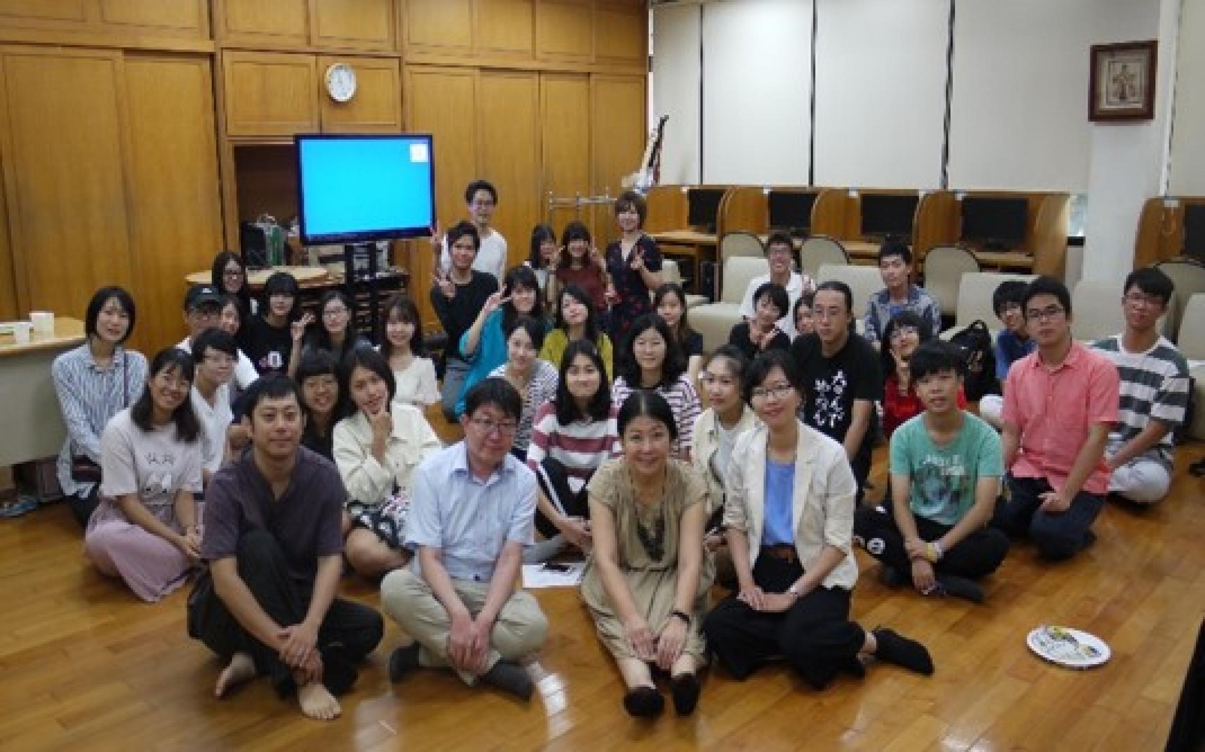 文藻外語大学日本語文系との学生交流会の様子