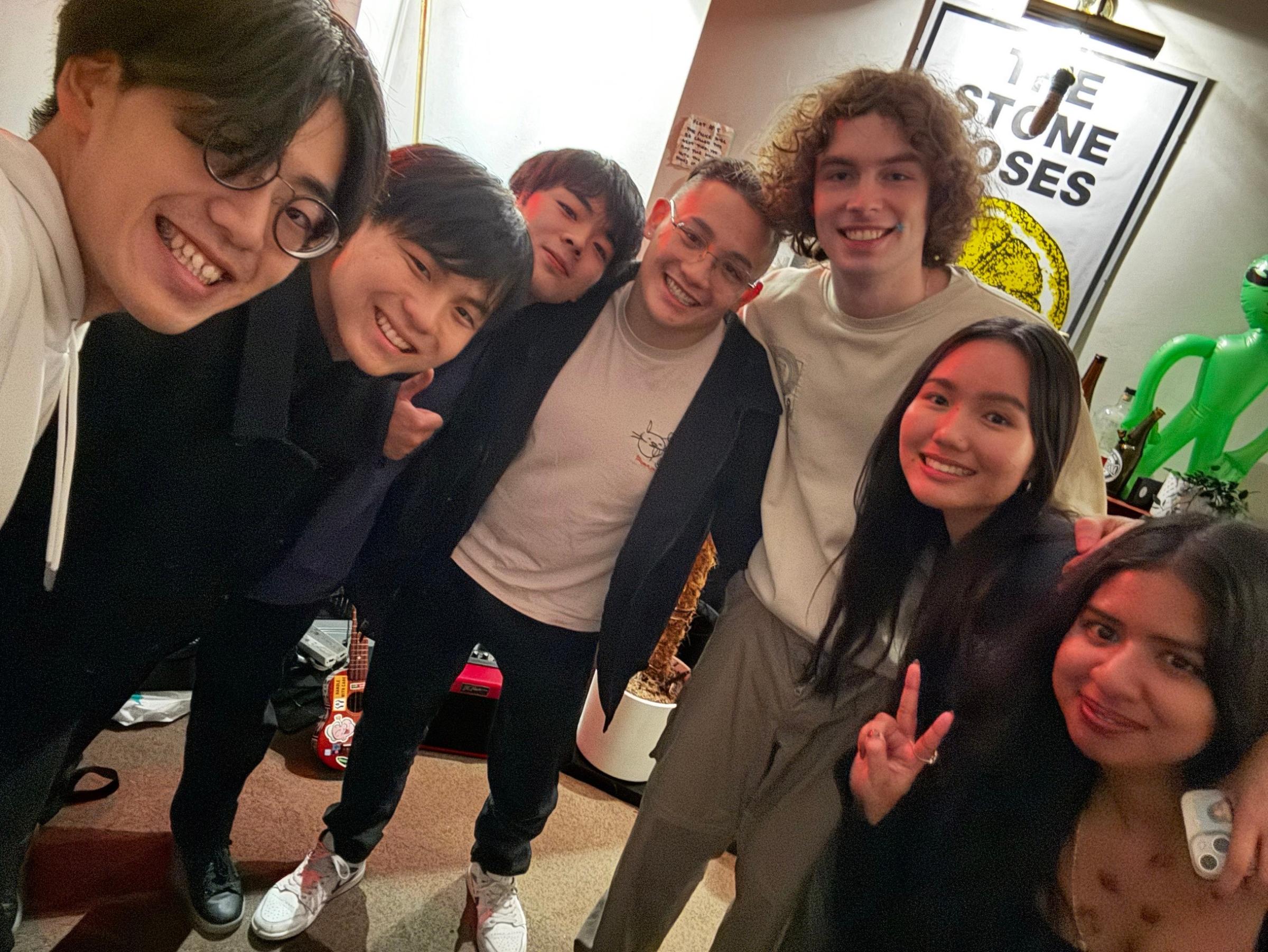 Social time with Edinburgh students