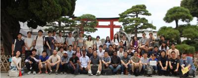 Group photo of summer school participants in Kamakura during a cultural event on July 29th, 2017