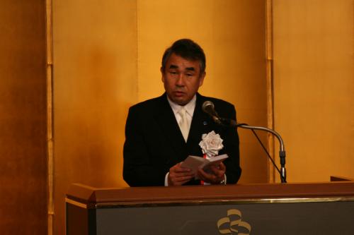 President Kunio Suzuki giving the ceremonial address