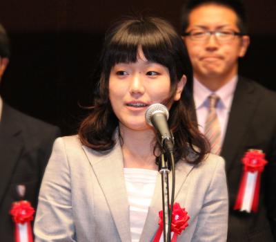しっかりとした口調で決勝への意気込みを語った決意表明