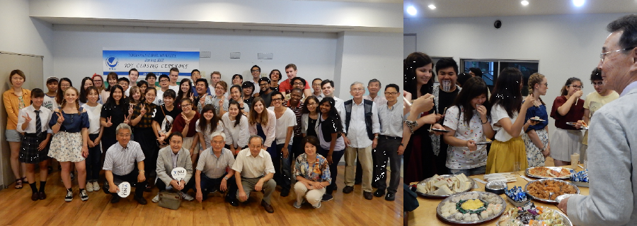 left:group photo, right:  in the ceremony