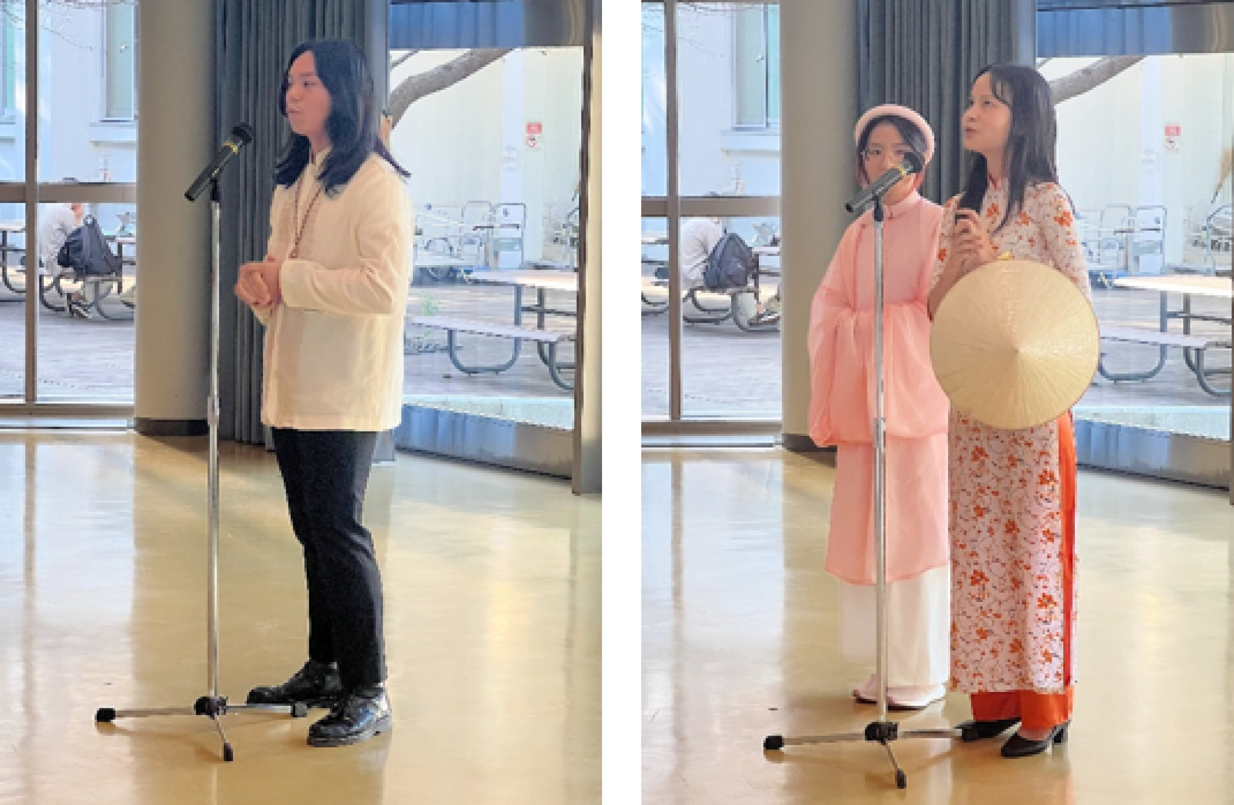 (left)Philippines: Barong Tagalog (right)Vietnam: Ao Dai, Ao Tac