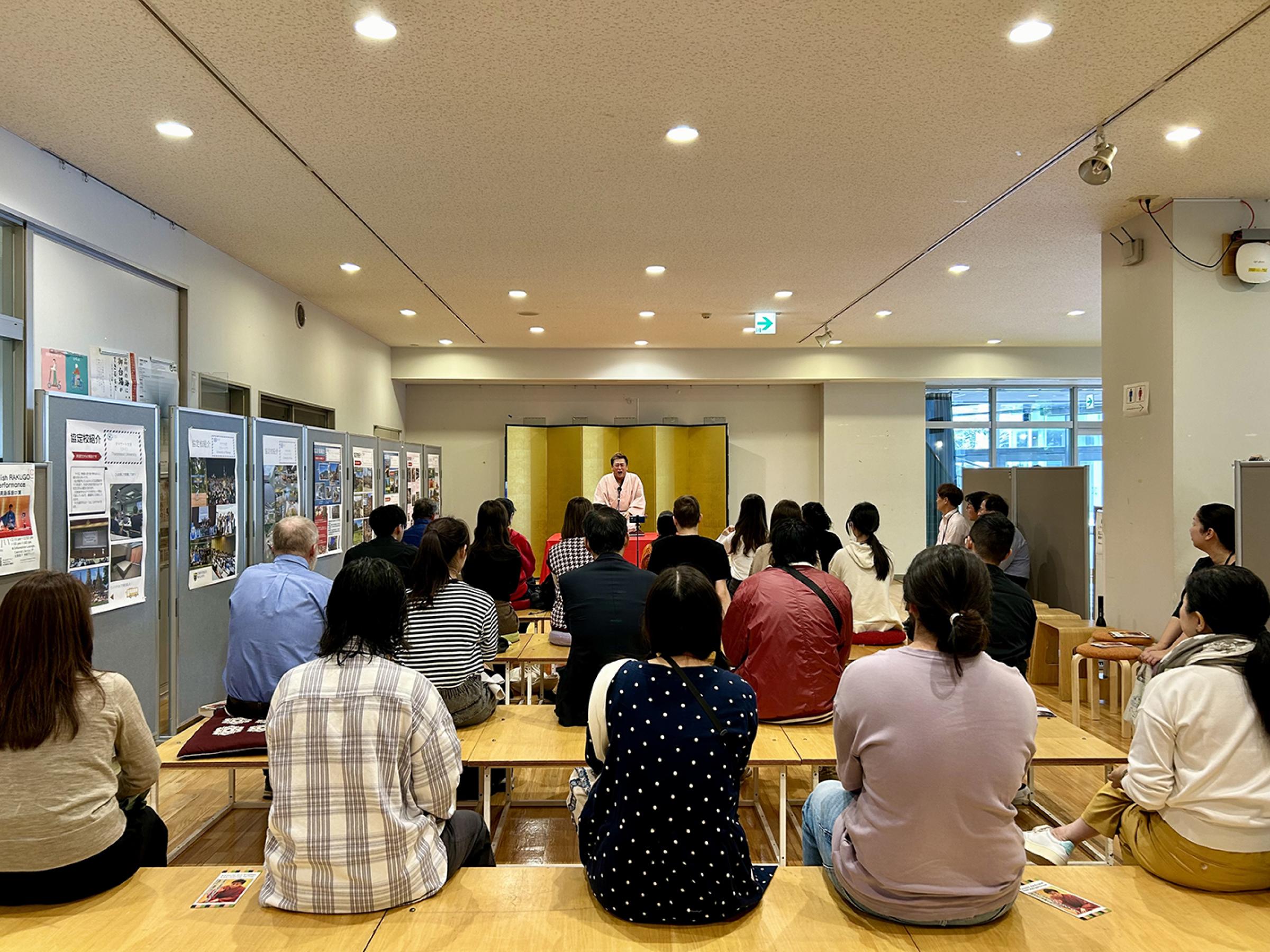 Many students, faculty and staff gathered