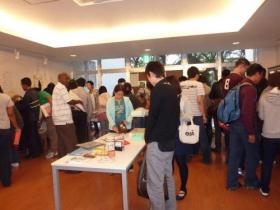 Students shopping at Eco Flea Market