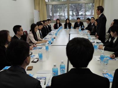 Interviewed about the port of Yokohama in Yokohama City office