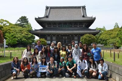 Taking a picture at Soujiji-temple