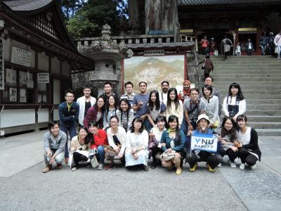 A group photo at Nikko Toshogu Shrine