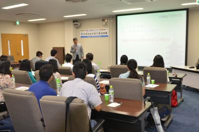 Students participating at orientation