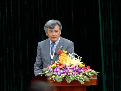 President Hasebe Speaking at the Panel Discussion