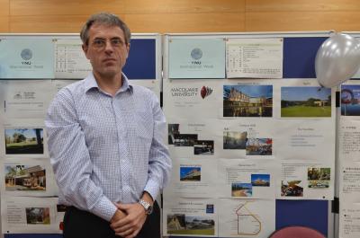 Photo in Front of Exhibition on Macquarie Univ.