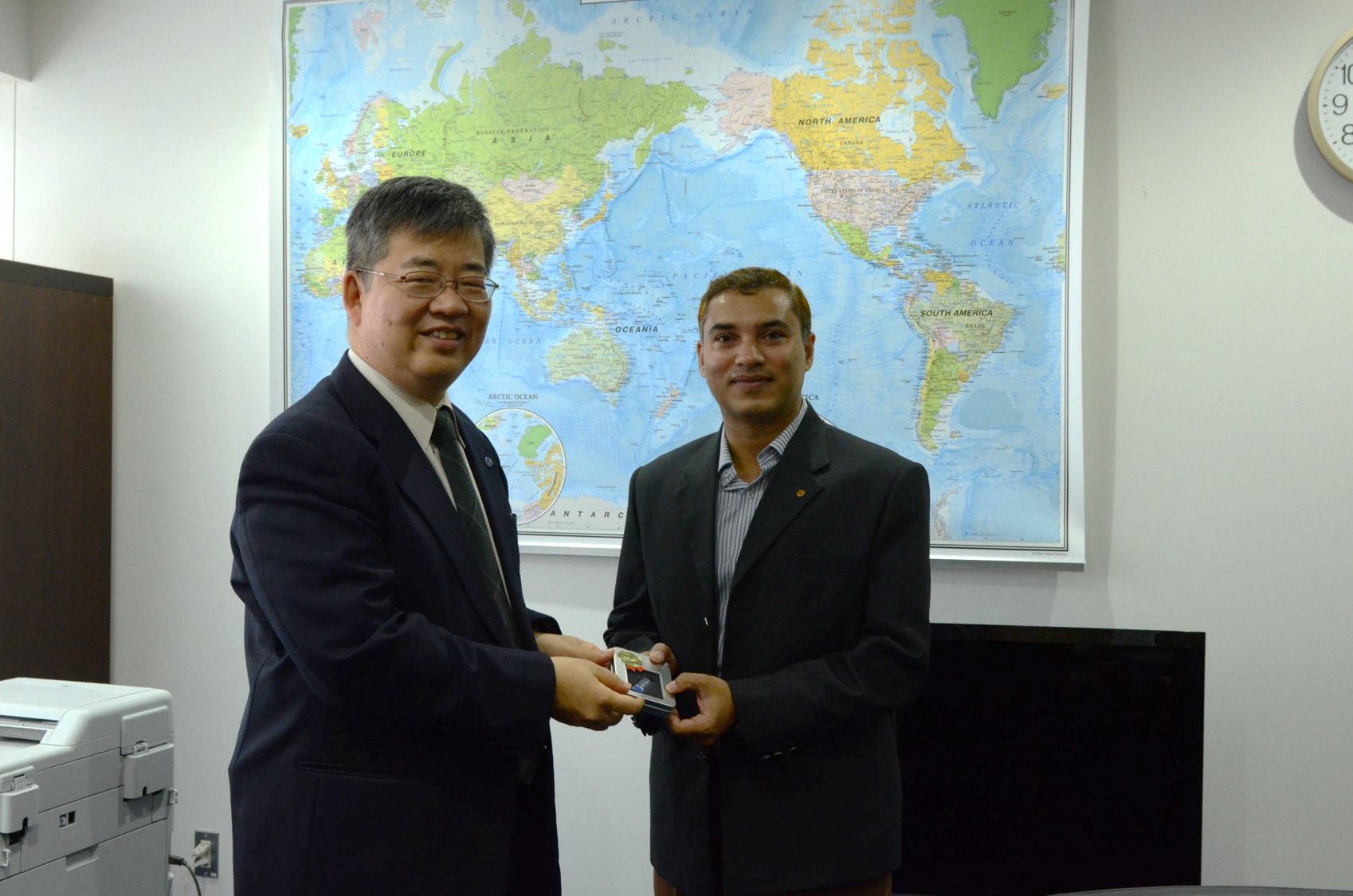 Left) Executive Director Nakmura Right) Assc. Professor Islam