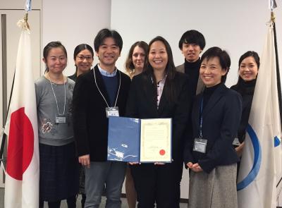 Final Report at JICA       (Center: Prof. Fukuda and MD. Roberta)