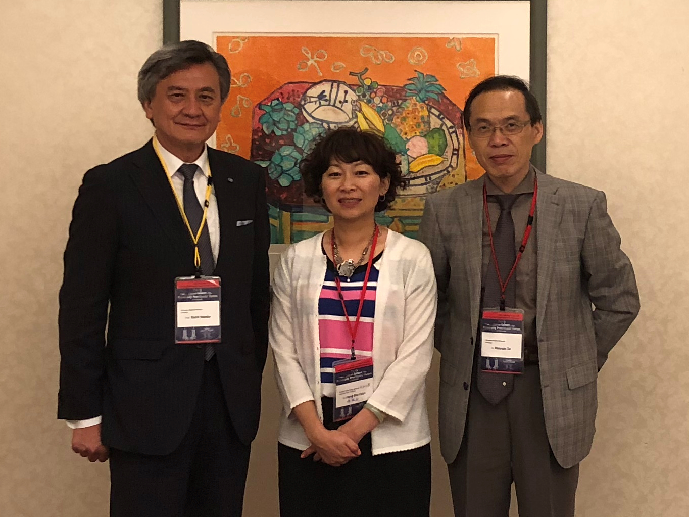(From left) President Hasebe, Prof. Chen, Prof. Xu
