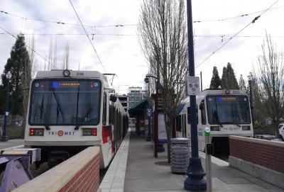 At the platform of Hillsboro station