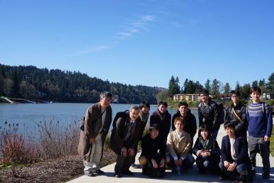 Group photo at Milwaukie Waterfront Park  