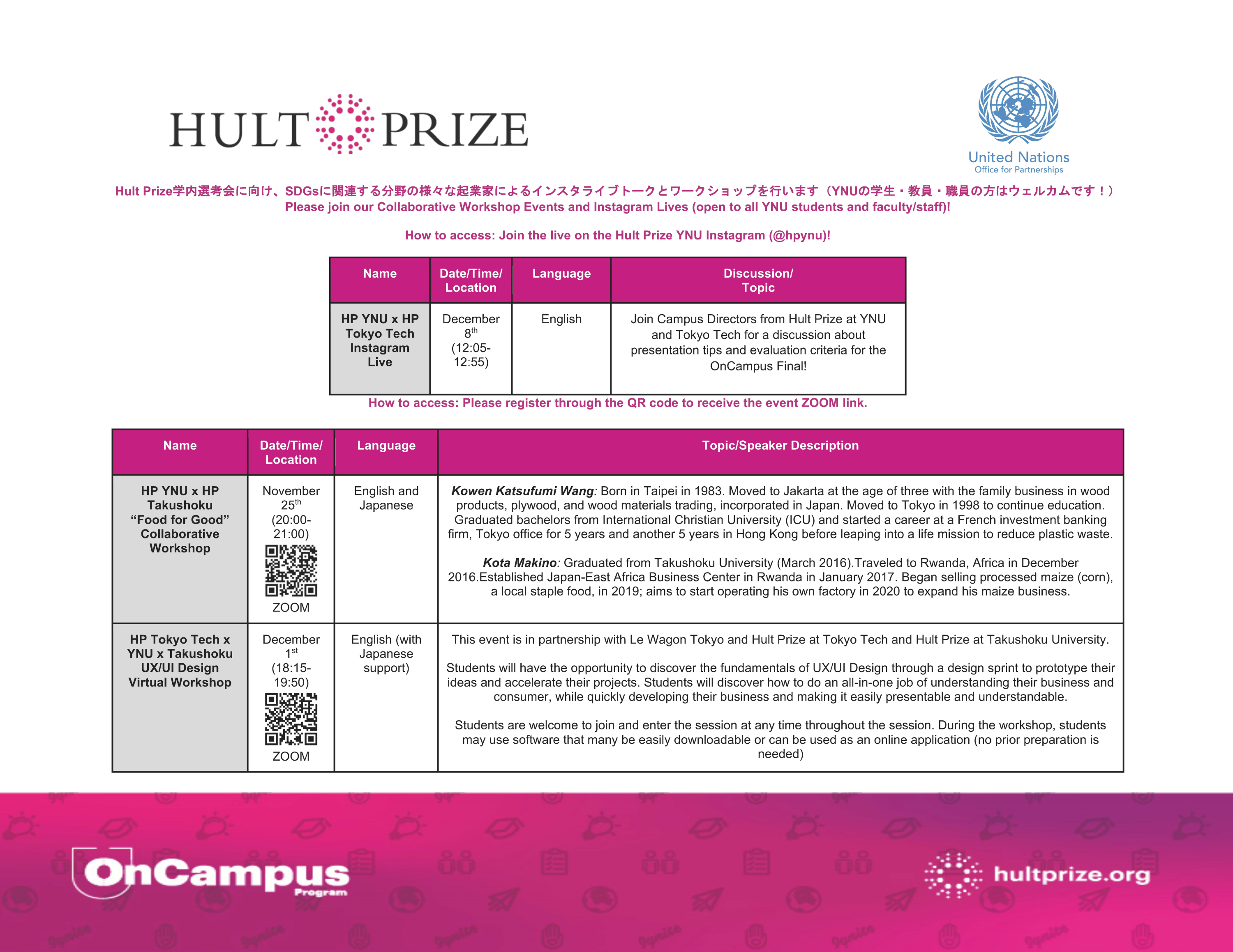 Hult Prize YNU Collab Event Promotion