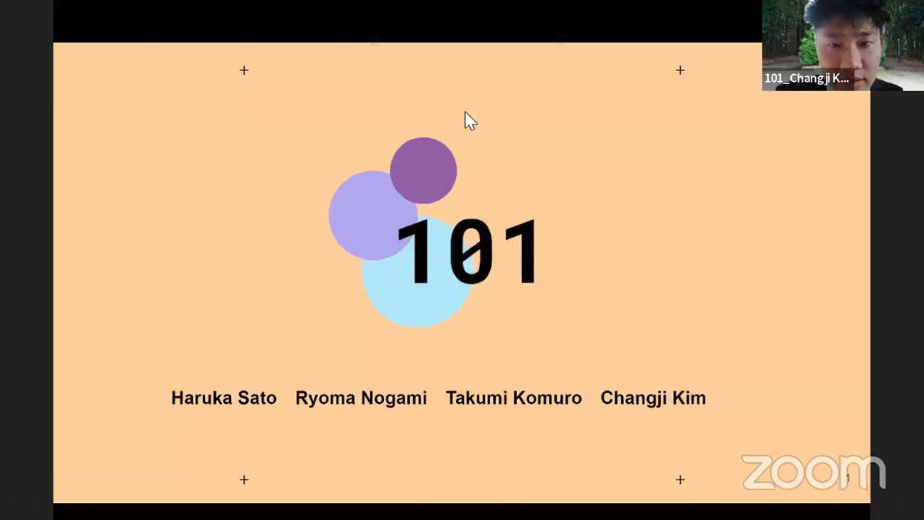 優勝チーム 101 発表の様子