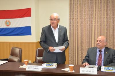 the Republic of Paraguay Ambassador to Japan H.E Mr. Naoyuki Toyotoshi offered his congratulations