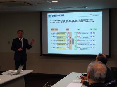 野口センター長によるリスク共生社会学の説明